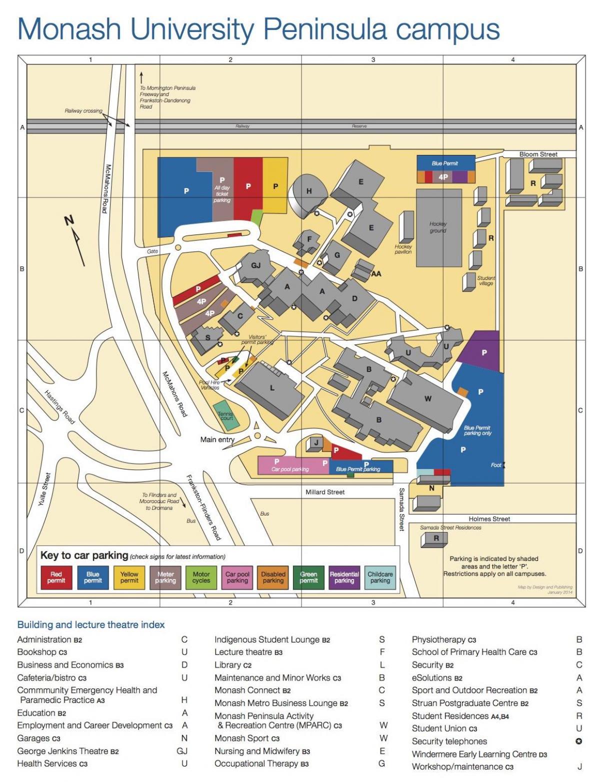 Monash university campus χάρτης