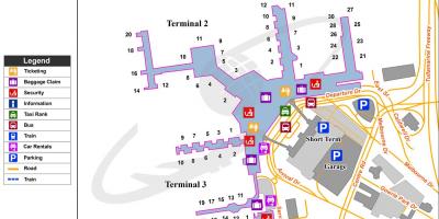 Το αεροδρόμιο της μελβούρνης χάρτης terminal 4