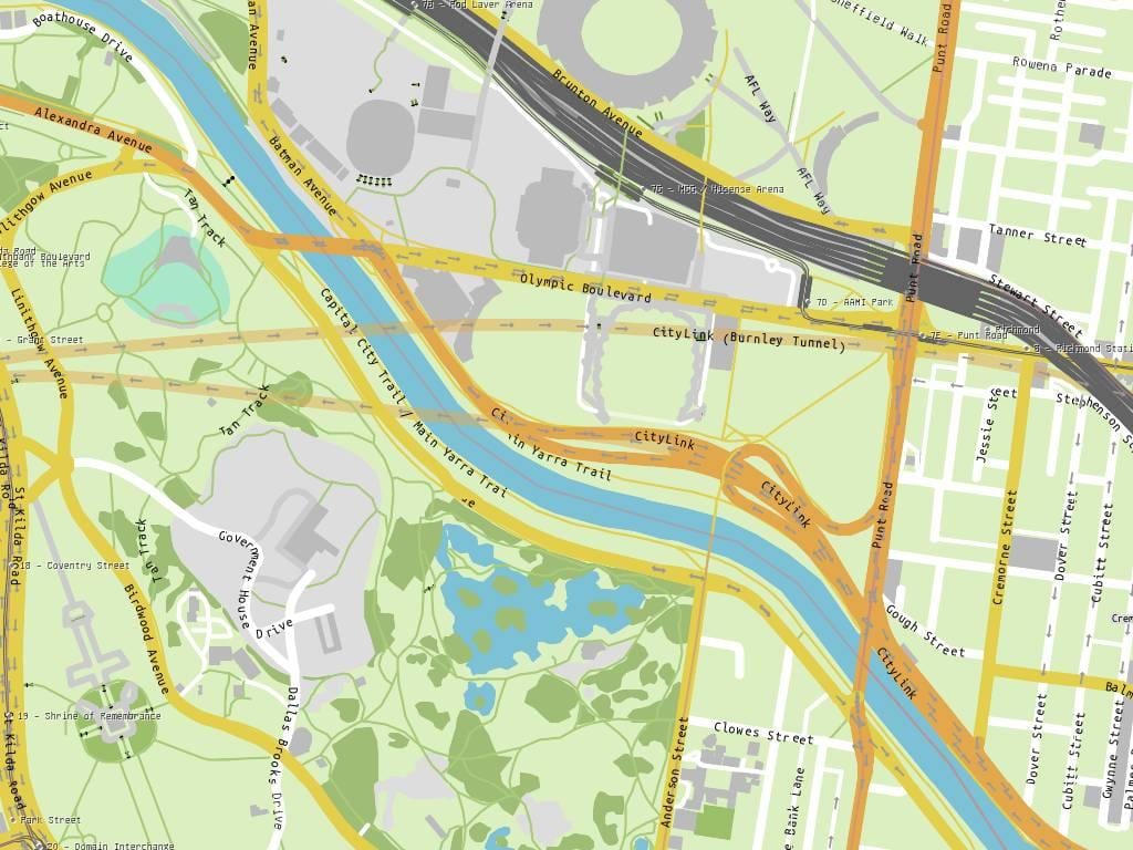 Yarra χάρτη