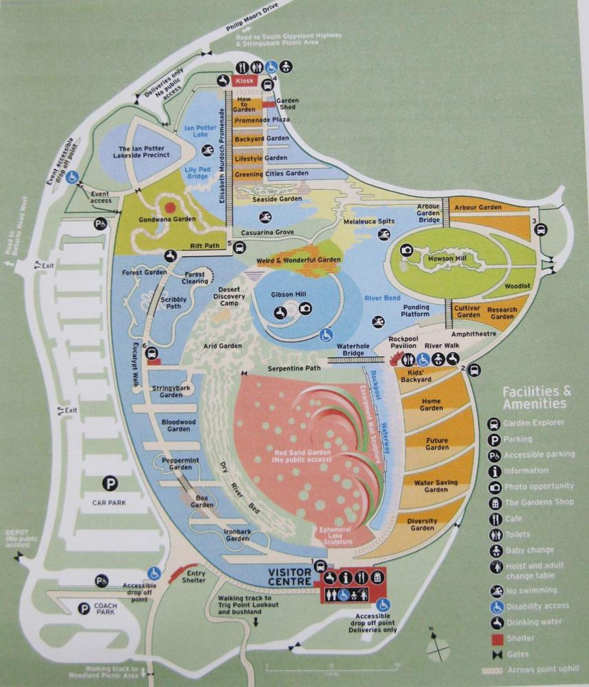 Royal botanic gardens χάρτης