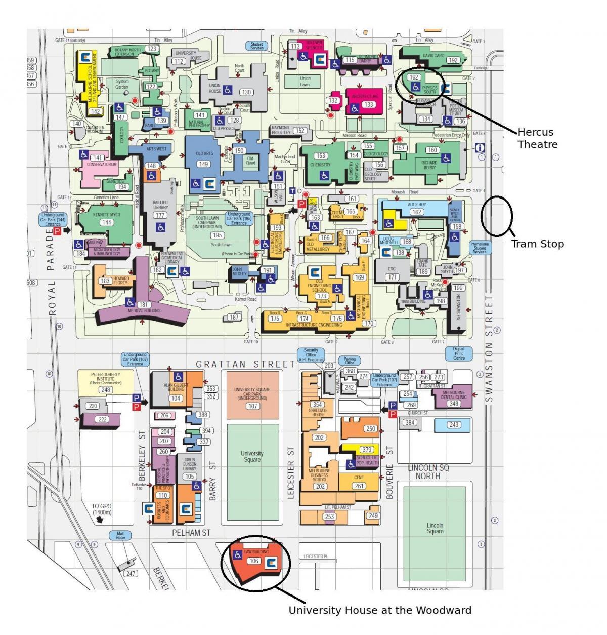 Victoria university campus χάρτης