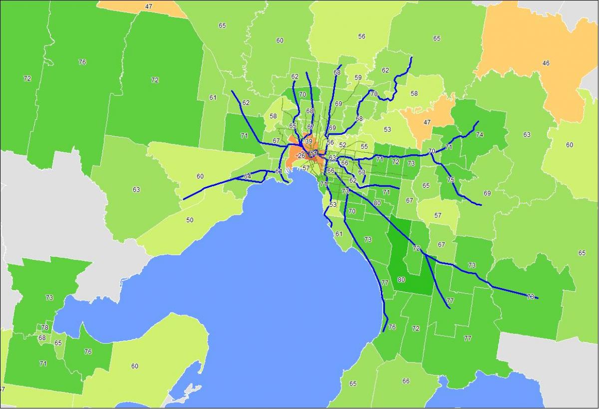 χάρτης της Μελβούρνης