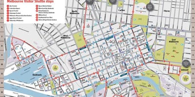 Melbourne city αξιοθέατα χάρτης