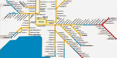 Μελβούρνη μητροπολιτική περιοχή χάρτης