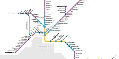 Vline τρένο χάρτης