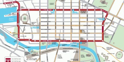 Melbourne city βρόχο τρένο χάρτης