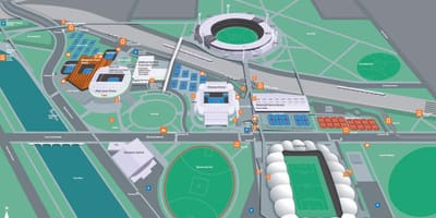 Μελβούρνη olympic park χάρτης