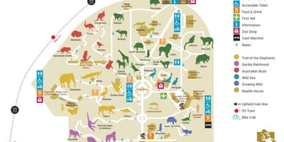 Χάρτης της Melbourne zoo