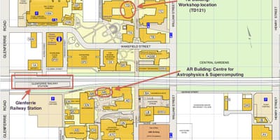 Χάρτης της Swinburne πανεπιστημιούπολη
