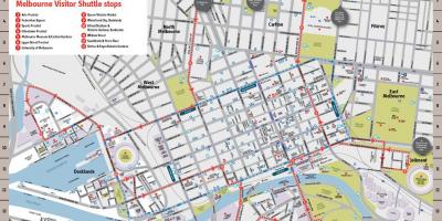 Melbourne city αξιοθέατα χάρτης